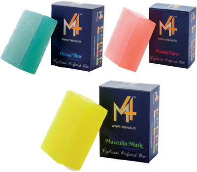 

M4 Mevus Ocean Femine Masculine Beauty Soap Pack of 3 (Mevus-022)(3 g, Pack of 3)