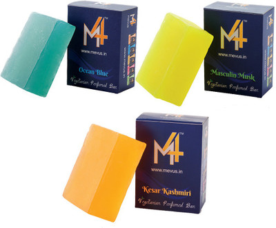 

M4 Mevus Kashmiri Masculin Ocean Beauty Soap Pack of 3 (Mevus-021)(3 g, Pack of 3)