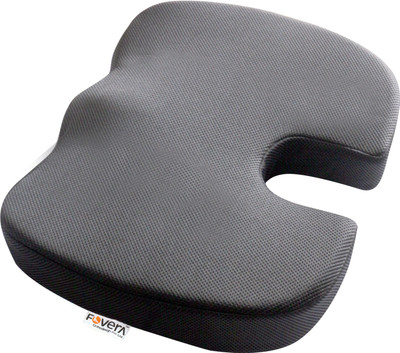 

FOVERA Comfort Non-Slip Orthopedic Coccyx Seat Cushion – For Tailbone & Sciatica Pain Relief (For Below 80kg WT) Thigh Support (M, Grey)