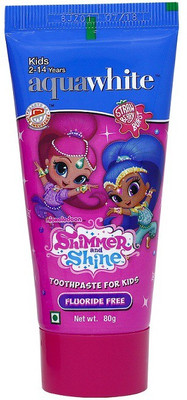 

aquawhite SHIMMeR & Shine Toothpaste for Kids, Fluoride Free, Straw Berry Burst Flavor , For Age 2-14 Years, 80 grams, Health & Personal Care Toothpaste(80 g)
