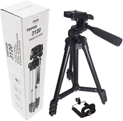 

Padraig Professional Portable Aluminum Legs Flexible Tripod for Canon Nikon Sony Pantex Camera DV Camcorder DSLR Tripod(Black, Supports Up to 1500 g)
