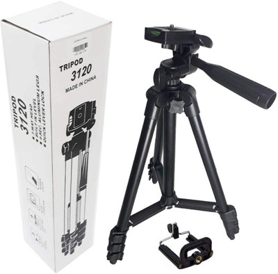 

Piqancy Tripod for Camera Support Bluetooth External Mobile Phone Photography Portable Video Professional Selfie Tripod(Black, Supports Up to 1500 g)