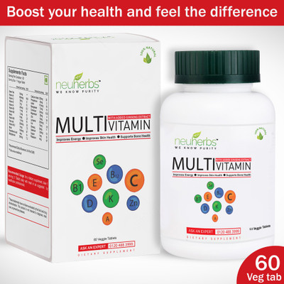 

Neuherbs Multivitamin with added Ginseng Extract 60 Tablets(60 No)
