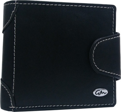 

Gentleman Boys Black Genuine Leather Wallet(7 Card Slots)
