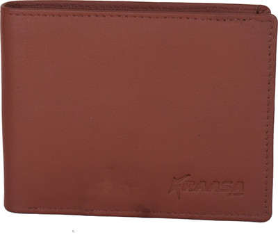 

Kraasa Men Casual Brown Genuine Leather Wallet(6 Card Slots)