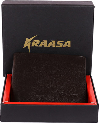 

Kraasa Men Formal Brown Genuine Leather Wallet(6 Card Slots)