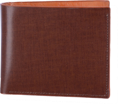 

Vener Fabica Men Formal Brown Genuine Leather Wallet(6 Card Slots), Tan