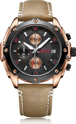 

Megir Beige Strap luxury Watch - For Men