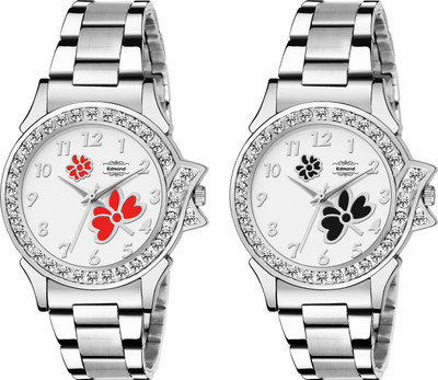 

EDMOND PAIR OF BEAUTIFUL ANALOG WATCH ED-075 PINK PU Watch - For Women