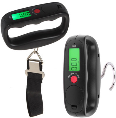 

Xhaiden Black Digital Hanging |Combo of 2| Cylinder Luggage Hook and Belt 50kg Weighing Scale(Black)