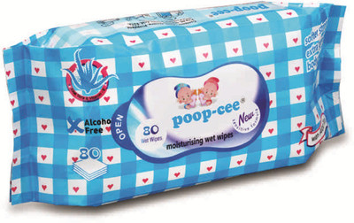

Dimpu Poop-Cee Moisturising Wet Wipes With Aloevera & Vitamin-E (80 Wipes)(80 Pieces)