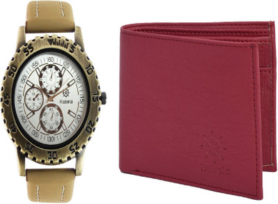 

Rabela Wallet, Analog Watch Combo(Multicolor)
