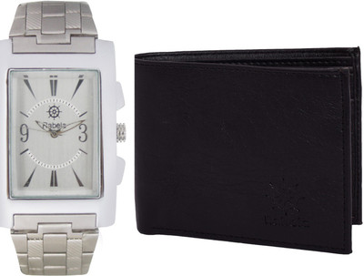 

Rabela Wallet, Analog Watch Combo(White, Black)