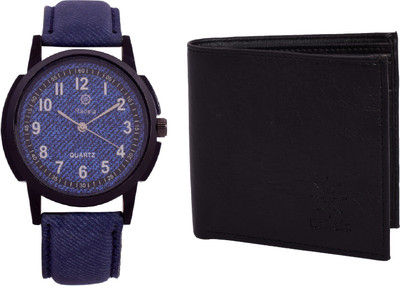 

Rabela Wallet, Analog Watch Combo(Blue, Black)