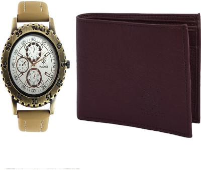 

Rabela Wallet, Analog Watch Combo(Multicolor, Brown)