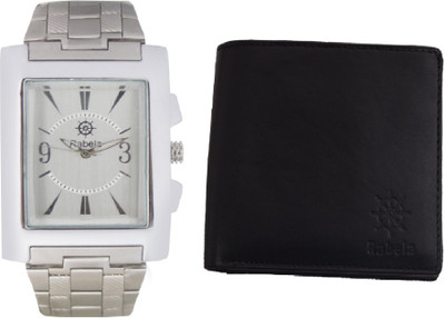 

Rabela Wallet, Analog Watch Combo(White, Black)