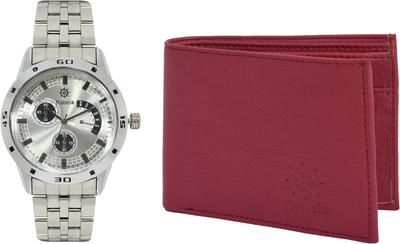

Rabela Wallet, Analog Watch Combo(Black, Maroon)