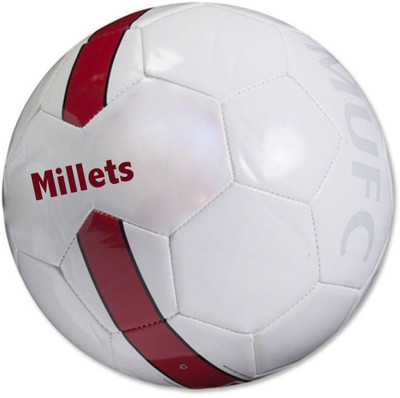 

Millets Manchester United MUFC Red-White Football - Size: (Pack of 1, Red, White
