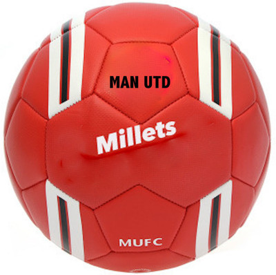 

Millets Manchester United MUFC Red-White Football - Size: (Pack of 1, Red, White