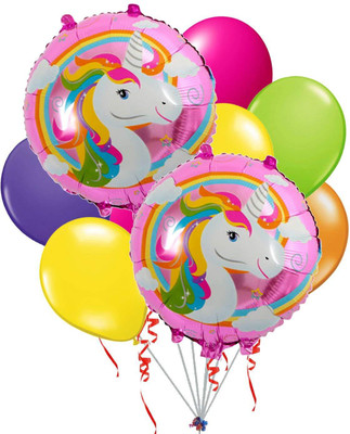 

PARTY PROPZ Printed Unicorn Foil Balloon (Set of 42) UNIFB03 Balloon(Multicolor, Pack of 42)