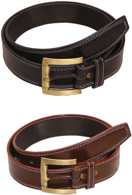 

Lee Topper Men Casual, Evening, Formal, Party Black, Brown Artificial Leather Belt
