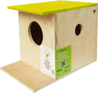

PetNest Bird House Nest Box for Sparrow, Budgies and Finches For Bird Breeding AM2 Bird House(Hanging, Wall Mounting, Tree Mounting, Free Standing)