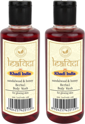 

Leafveda Khadi Sandalwood & Honey Body Wash pack of 2(420 ml, Pack of 2)