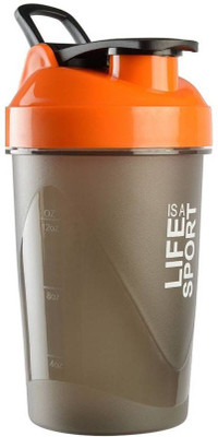 

Ozomax FUEL MIX Shaker & Sipper 500 ml Shaker(Pack of 1, Orange, Black), Black;orange