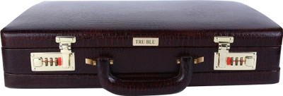 

TRU BLU LEATHER OVERNIGHT EXPRESS BRIEFCASE Large Briefcase - For Men(BROWN)