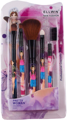

Fully Makeup Brushes Used For Women And Girls, Multicolor, Set Of 5(Pack of 5)