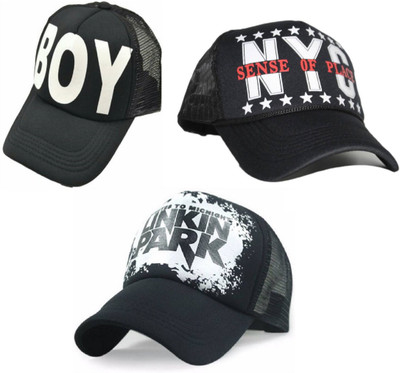 FashMade Printed Sports/Regular Cap Cap(Pack of 3)