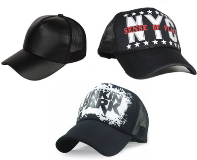 FashMade Printed Sports/Regular Cap Cap(Pack of 3)