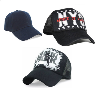 FashMade Printed Sports/Regular Cap Cap(Pack of 3)