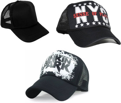 FashMade Printed Trucker Cap Cap(Pack of 3)