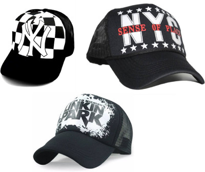 FashMade Printed Sports/Regular Cap Cap(Pack of 3)