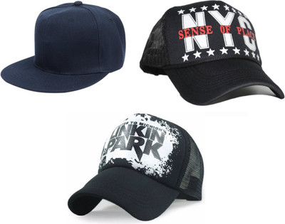 FashMade Printed Trucker Cap Cap(Pack of 3)