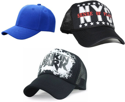 FashMade Printed Sports/Regular Cap Cap(Pack of 3)