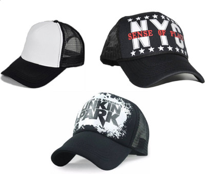 FashMade Printed Trucker Cap Cap(Pack of 3)