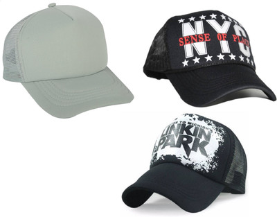 FashMade Printed Sports/Regular Cap Cap(Pack of 3)