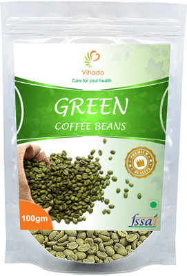 

Vihado Premium Green Coffee Beans/ 100% Pure & Natural / 1 Pack of 100g Instant Coffee(100 g, Green Coffee Flavoured)