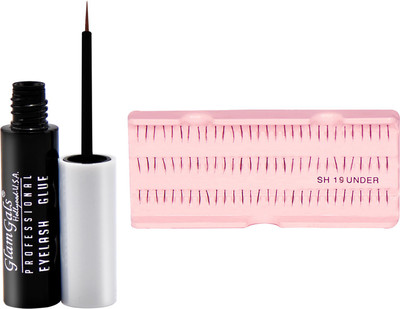 

glamgals Stylish False Eye Lashes with Glue Transparent 6.5 ml(Set of 1)