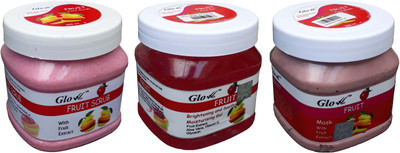 

Glow Right FRUIT FACIAL SET M4(Set of 3)