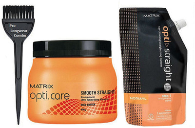 

Pro longwear combo Hair Brush, Matrix Opticare Smooth Perfect Spa With Conditioning Hair Straightener Cream(Set of 3)