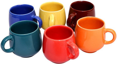 

Shri Krishna Creation SHRIKC20 Ceramic Mug(220 ml, Pack of 6), Multicolor