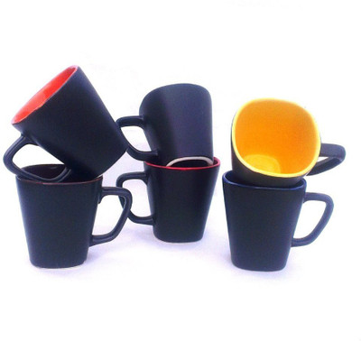 

Shri Krishna Creation SHRIKC10 Ceramic Mug(220 ml, Pack of 6), Multicolor