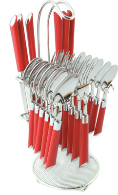 

Elegant Expression Red Stainless Steel, Plastic Cutlery Set(Pack of 24)