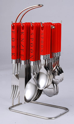 

Elegant Zodiac Cherry Stainless Steel, Plastic Cutlery Set(Pack of 24)
