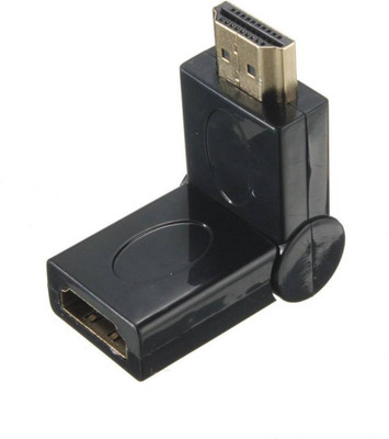 

PAC 90-180 Degree HDMI Male to Female Gold Plated connector HDMI Adapter(Compatible with laptop, Black)