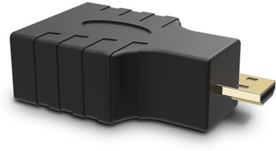

PAC micro hdmi male to hdmi female connector HDMI Adapter(Compatible with laptop, Black)