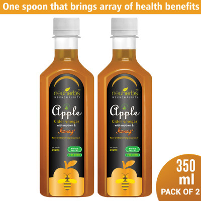 

Neuherbs Apple Cider Vinegar with Honey for Weight Loss Apple Cider Vinegar(2x350 ml, Apple Flavored)
